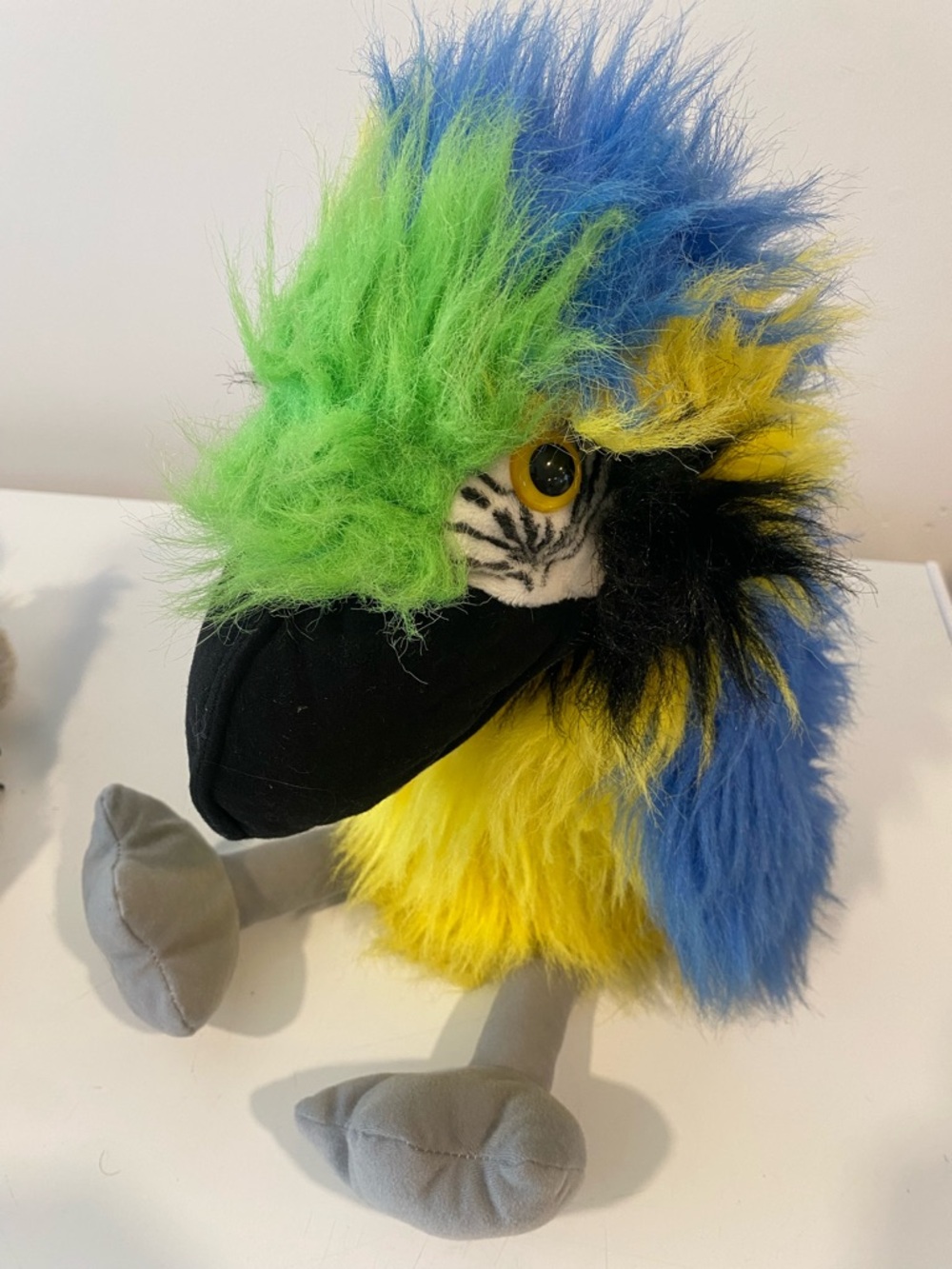 The Puppet Company Macaw Parrot Hand Puppet Plush Bird Squeaker Toy 18”